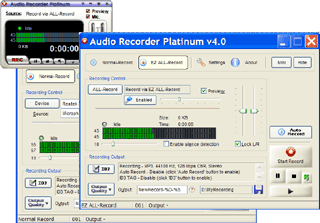 Audio Recorder Platinum - Audio recorder to record audio and sound to MP3, WAV